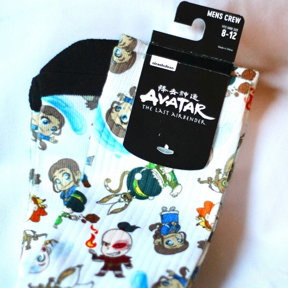 NEW Avatar The Last Airbender Socks - Chibi Characters - Men's Size 8-10 - Picture 2 of 5